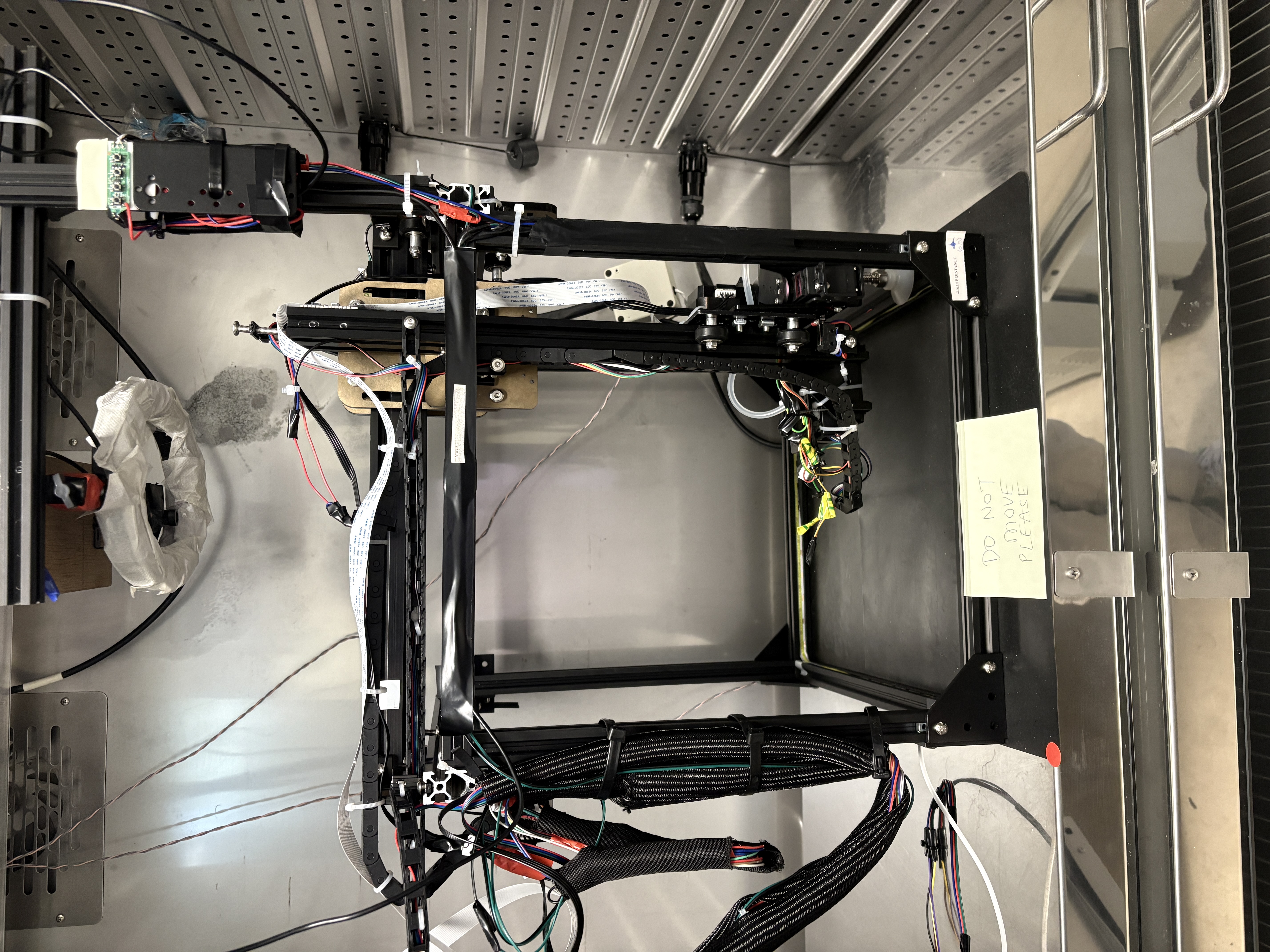 Front view of the Automator gantry showing the Y and Z axes, plate workspace, and gantry origin