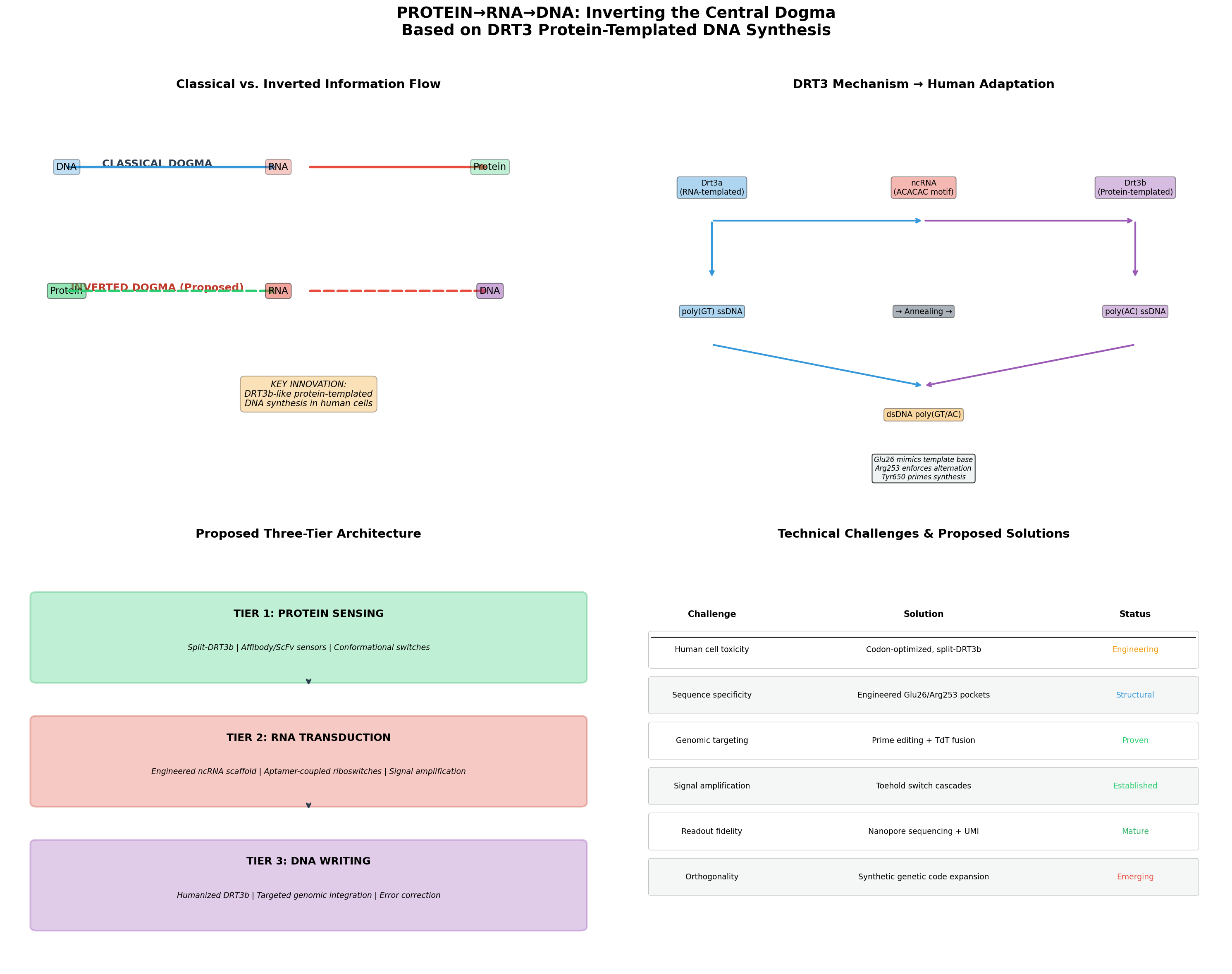 Protein-to-DNA framework